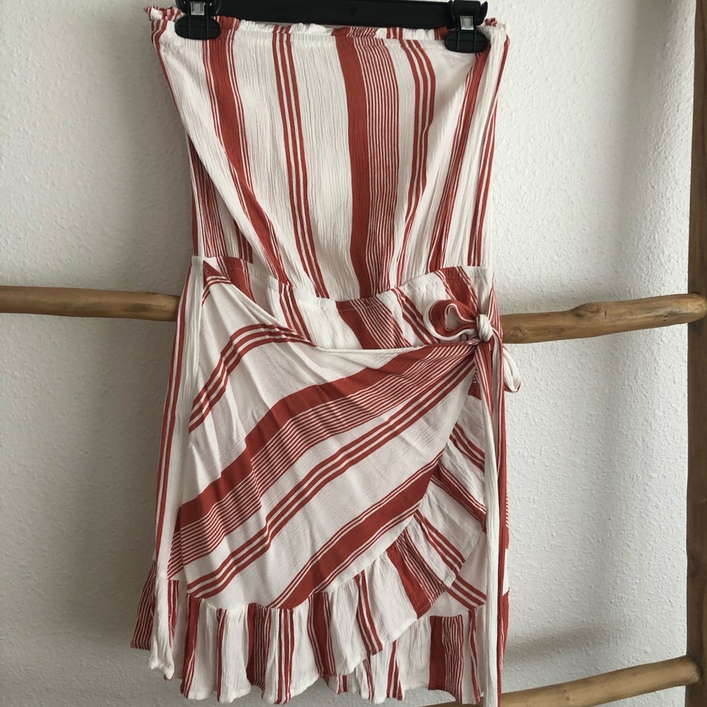 Faux wrap mini dress